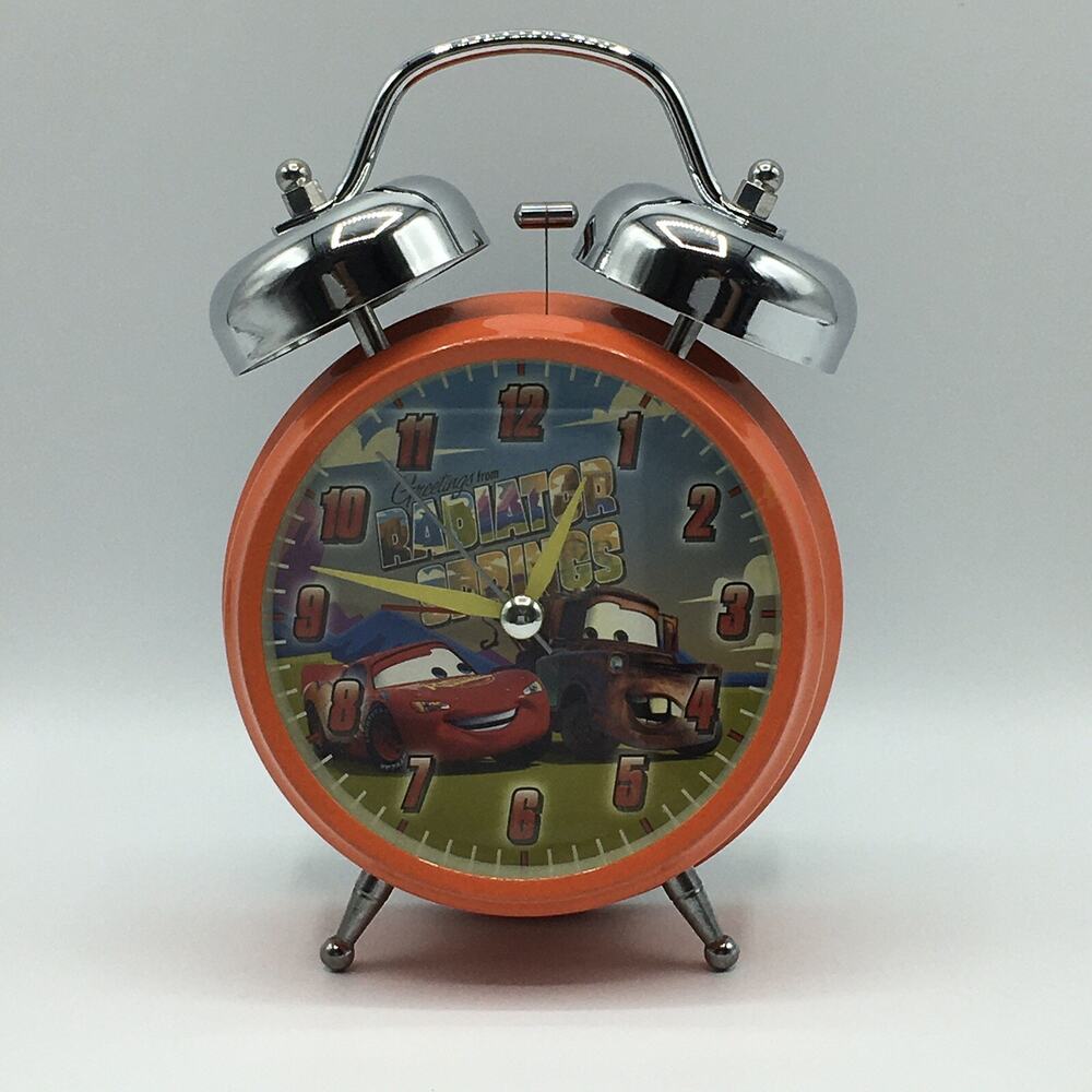Disney Cars Matter & Lightning McQueen Alarm Desk Clock 5" X 7” Radiator Springs
